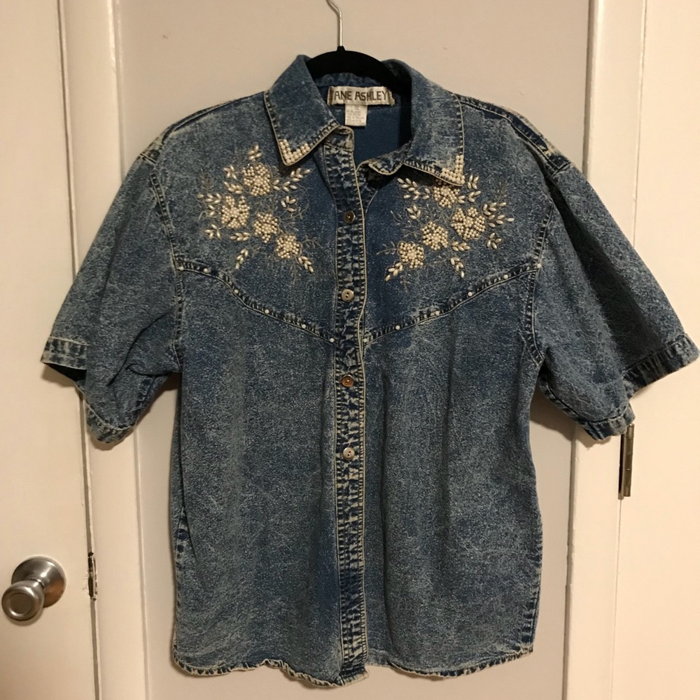 Acid Denim Button Down